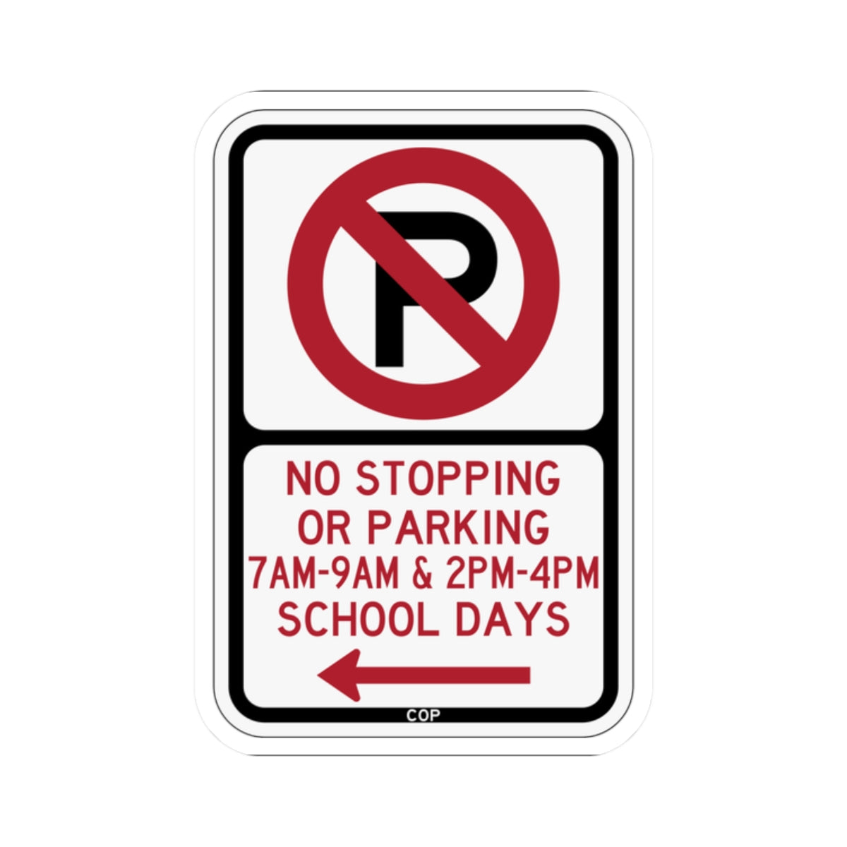 PBOT Road sign P1400L (Oregon) (Road Sign) STICKER Vinyl Kiss-Cut Decal