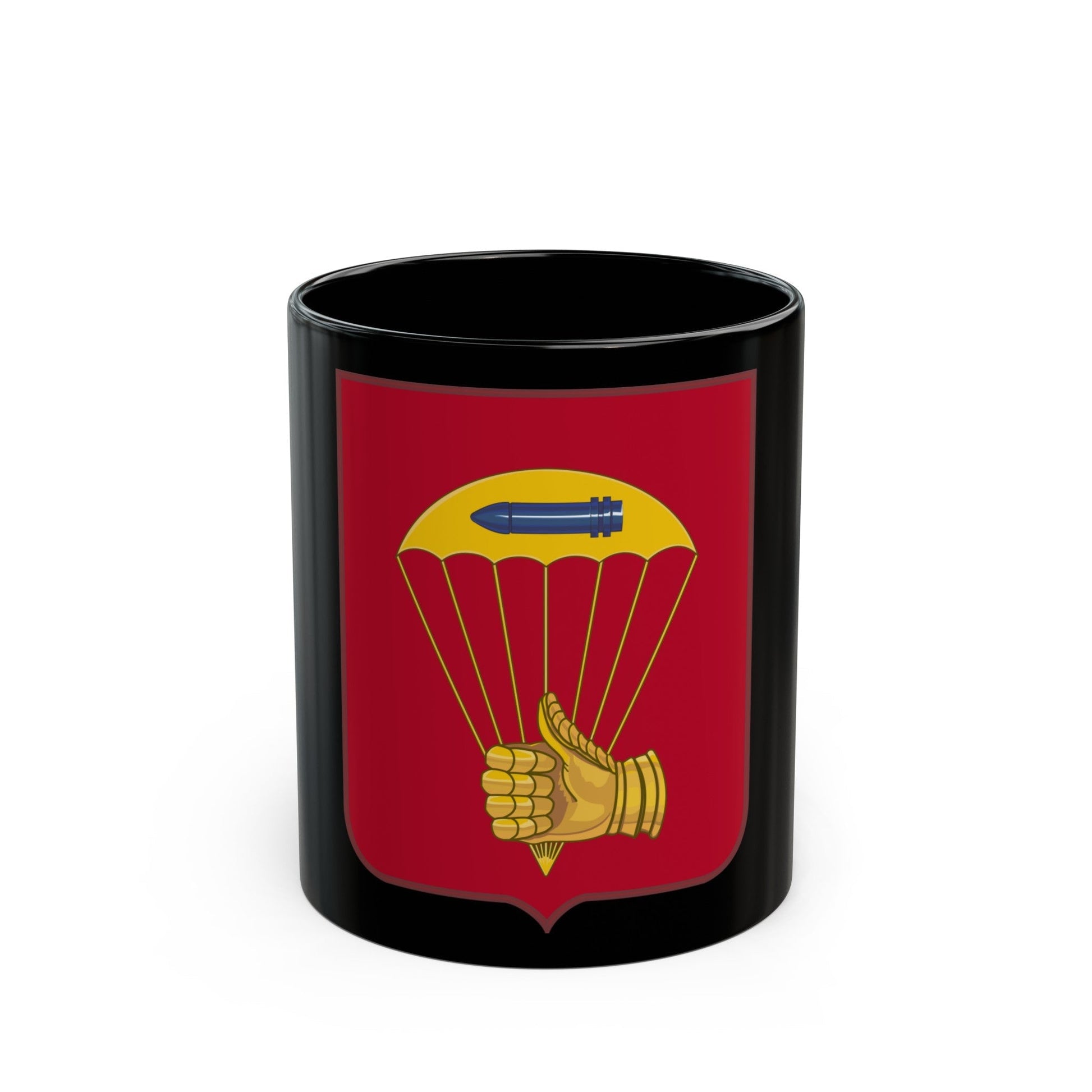 376 Airborne Field Artillery Battalion 2 (U.S. Army) Black Coffee Mug-11oz-The Sticker Space