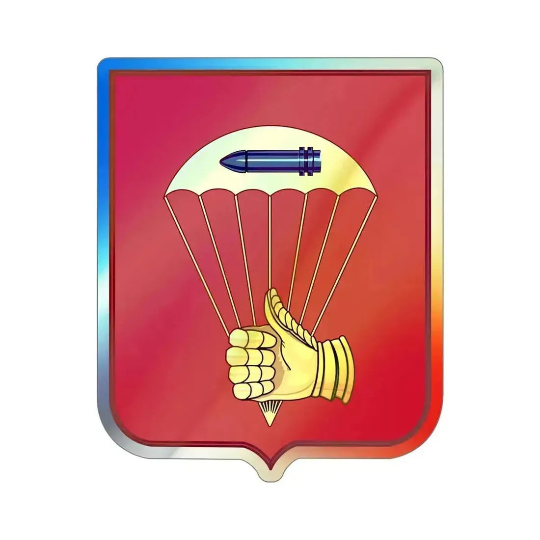 376 Airborne Field Artillery Battalion 2 (U.S. Army) Holographic STICKER Die-Cut Vinyl Decal 5 Inch Holographic - The Sticker Space