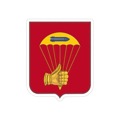 376 Airborne Field Artillery Battalion 2 (U.S. Army) REVERSE PRINT Transparent Die-Cut STICKER 5 Inch Die-Cut Transparent - The Sticker Space