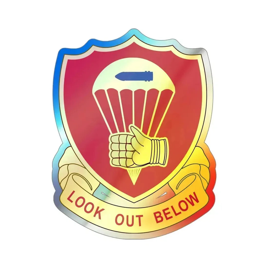 376 Airborne Field Artillery Battalion (U.S. Army) Holographic STICKER Die-Cut Vinyl Decal 4 Inch Holographic - The Sticker Space