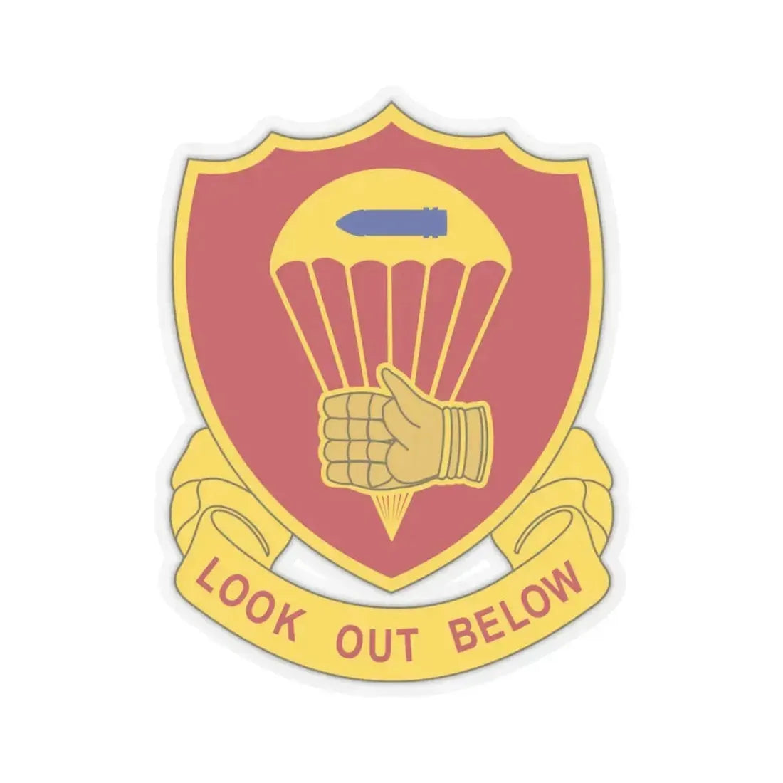 376 Airborne Field Artillery Battalion (U.S. Army) STICKER Vinyl Kiss-Cut Decal 3 Inch Transparent - The Sticker Space