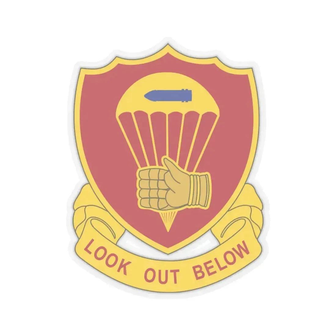 376 Airborne Field Artillery Battalion (U.S. Army) STICKER Vinyl Kiss-Cut Decal 4 Inch Transparent - The Sticker Space