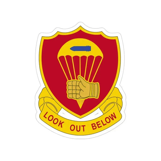 376 Airborne Field Artillery Battalion (U.S. Army) Transparent STICKER Die-Cut Vinyl Decal 6 Inch - The Sticker Space