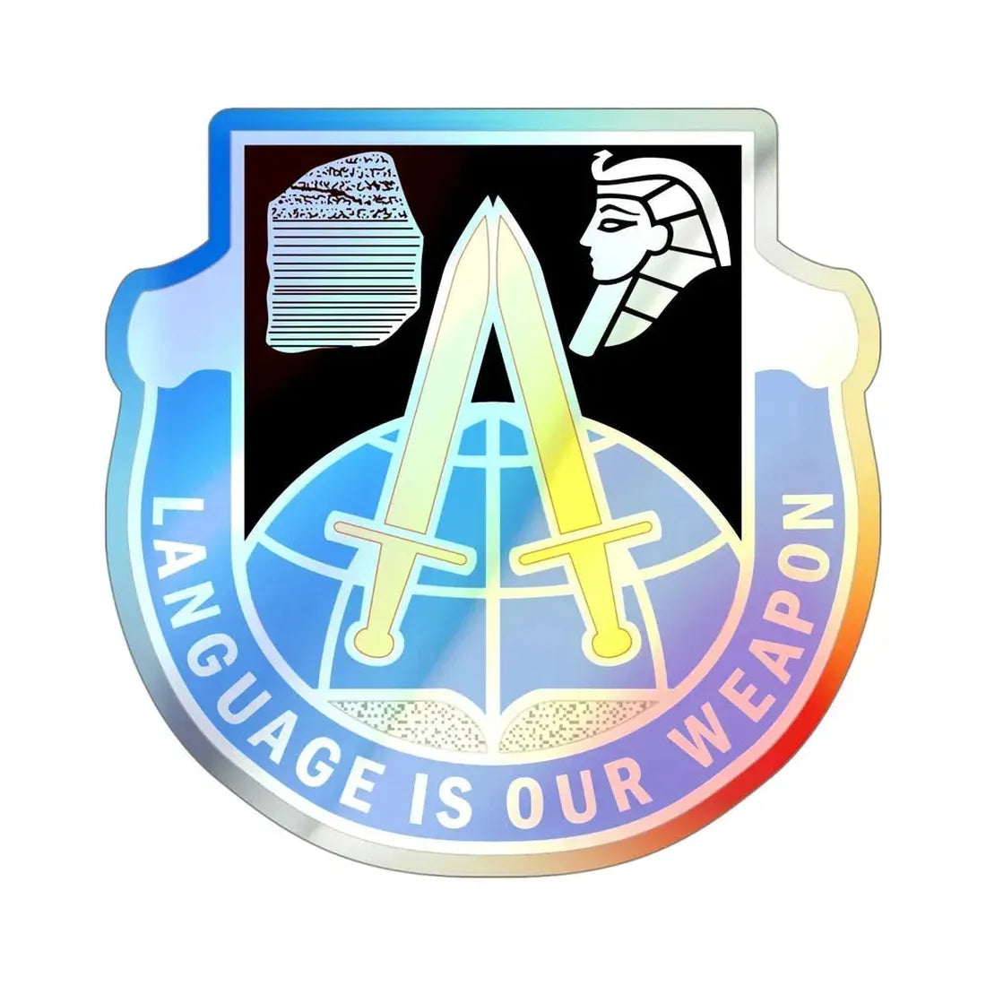 376 Military Intelligence Battalion (U.S. Army) Holographic STICKER Die-Cut Vinyl Decal - The Sticker Space