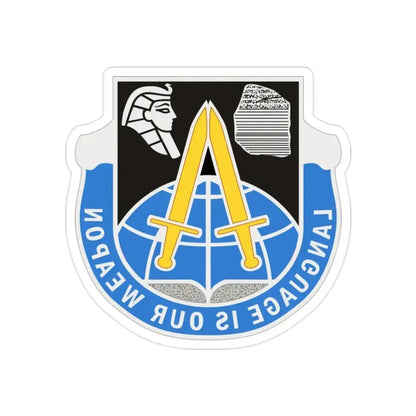 376 Military Intelligence Battalion (U.S. Army) REVERSE PRINT Transparent Die-Cut STICKER 2 Inch Die-Cut Transparent - The Sticker Space