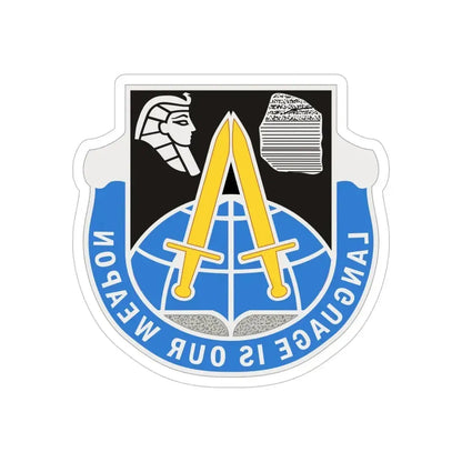 376 Military Intelligence Battalion (U.S. Army) REVERSE PRINT Transparent Die-Cut STICKER - The Sticker Space