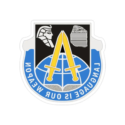 376 Military Intelligence Battalion (U.S. Army) REVERSE PRINT Transparent Die-Cut STICKER - The Sticker Space