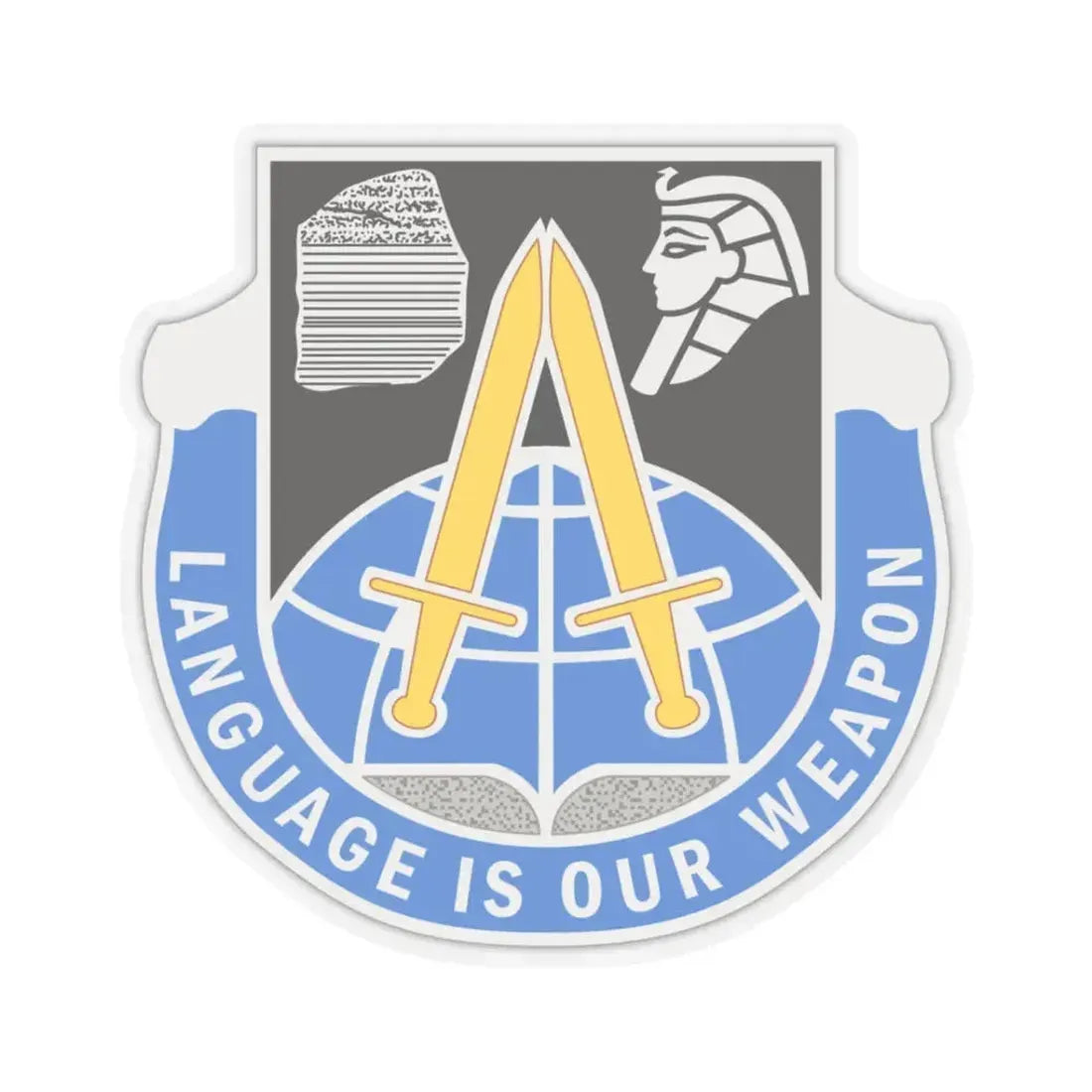 376 Military Intelligence Battalion (U.S. Army) STICKER Vinyl Kiss-Cut Decal 3 Inch Transparent - The Sticker Space