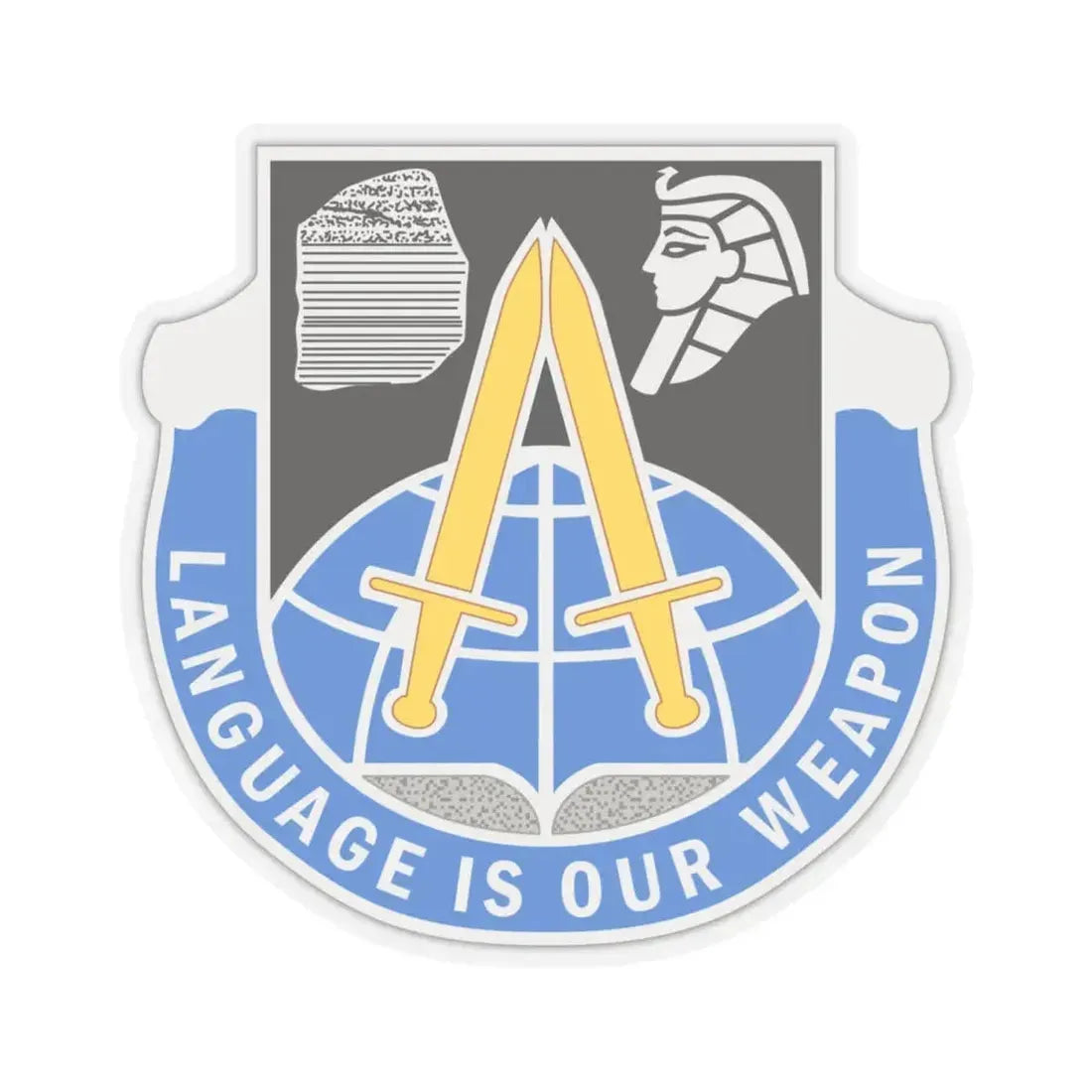 376 Military Intelligence Battalion (U.S. Army) STICKER Vinyl Kiss-Cut Decal 4 Inch Transparent - The Sticker Space