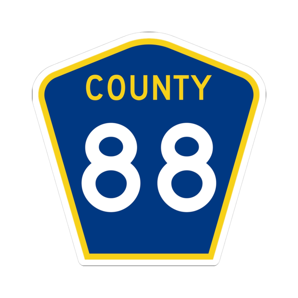 County 88 MN (Minnesota) (Road Sign) STICKER Vinyl Kiss-Cut Decal