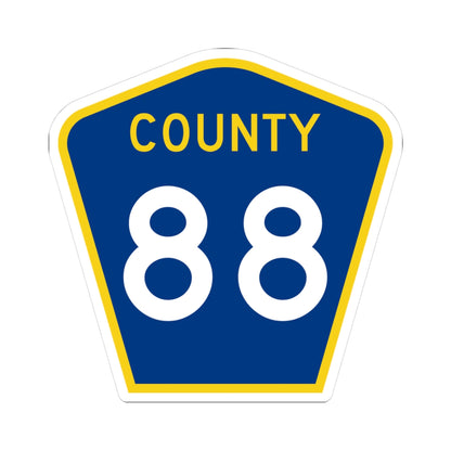 County 88 MN (Minnesota) (Road Sign) STICKER Vinyl Kiss-Cut Decal