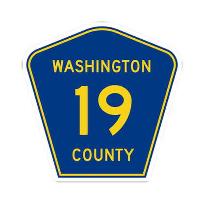 Washington County Route 19 MN (Minnesota) (Road Sign) STICKER Vinyl Kiss-Cut Decal