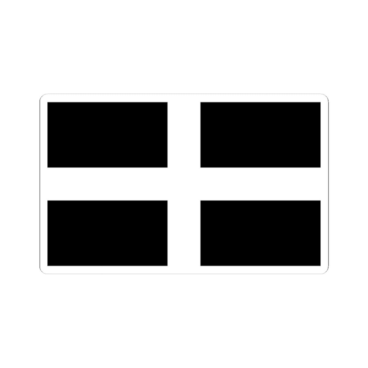 Saint Pirans Flag (England) STICKER Vinyl Kiss-Cut Decal