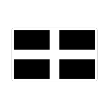 Saint Pirans Flag (England) STICKER Vinyl Kiss-Cut Decal