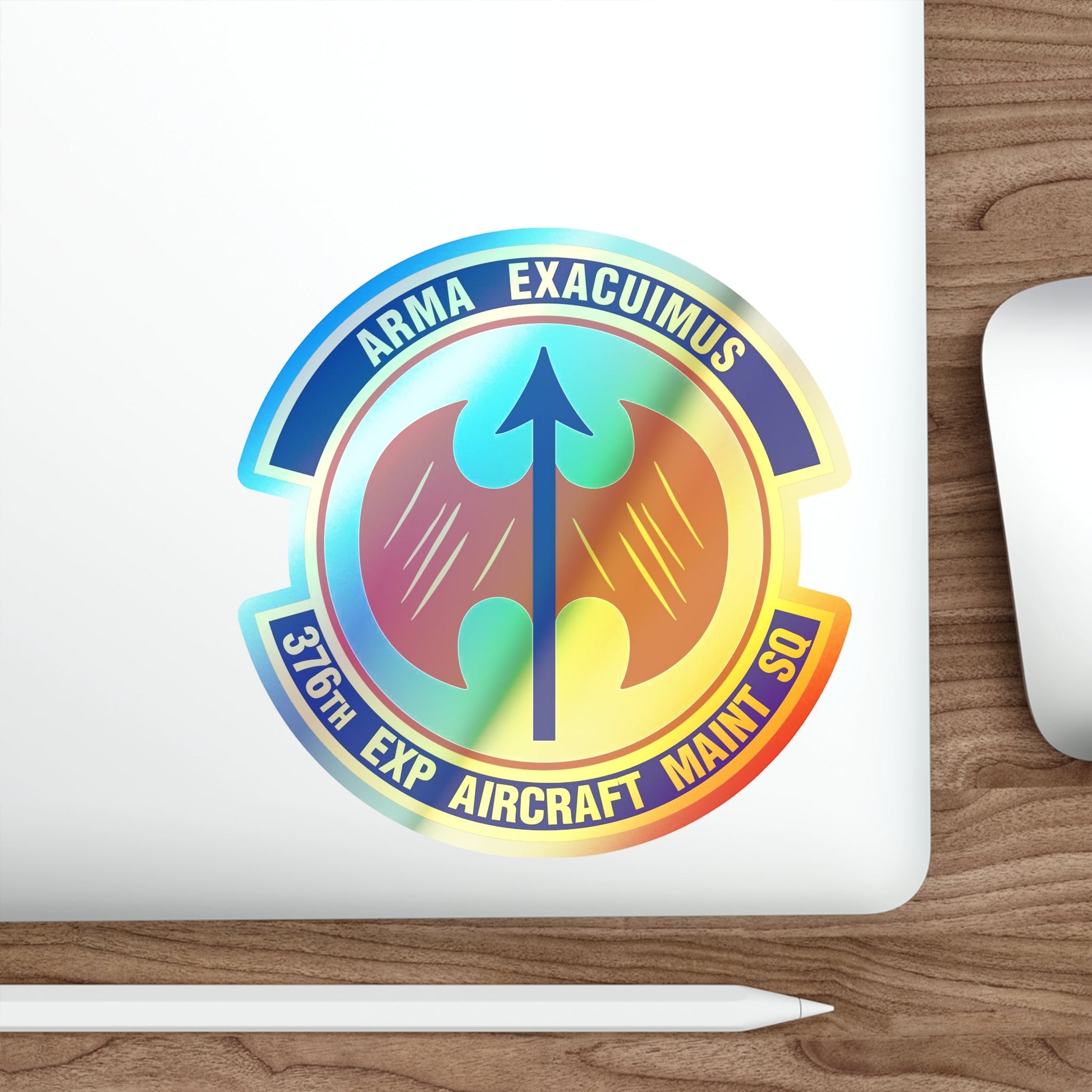 376th Expeditionary Aircraft Maintenance Squadron (U.S. Air Force) Holographic STICKER Die-Cut Vinyl Decal-The Sticker Space