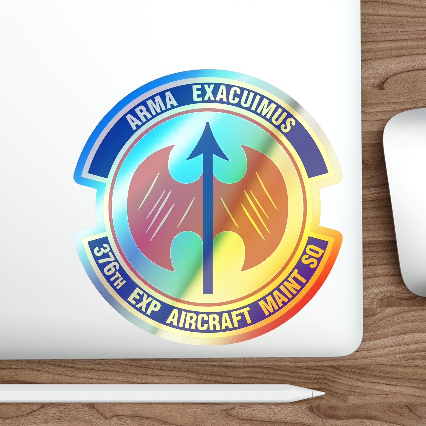 376th Expeditionary Aircraft Maintenance Squadron (U.S. Air Force) Holographic STICKER Die-Cut Vinyl Decal-The Sticker Space