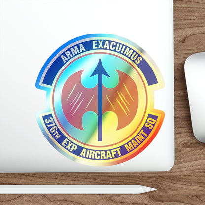 376th Expeditionary Aircraft Maintenance Squadron (U.S. Air Force) Holographic STICKER Die-Cut Vinyl Decal-The Sticker Space