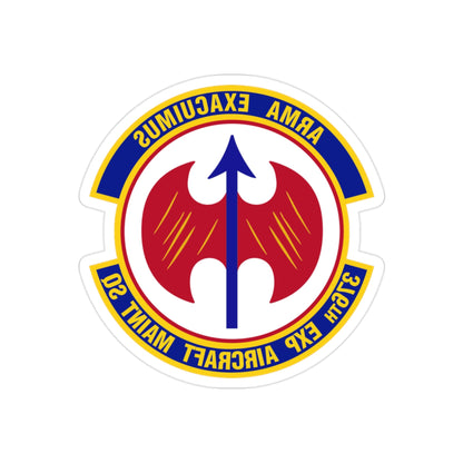 376th Expeditionary Aircraft Maintenance Squadron (U.S. Air Force) REVERSE PRINT Transparent STICKER-2" × 2"-The Sticker Space