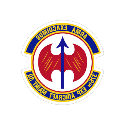 376th Expeditionary Aircraft Maintenance Squadron (U.S. Air Force) REVERSE PRINT Transparent STICKER-5" × 5"-The Sticker Space