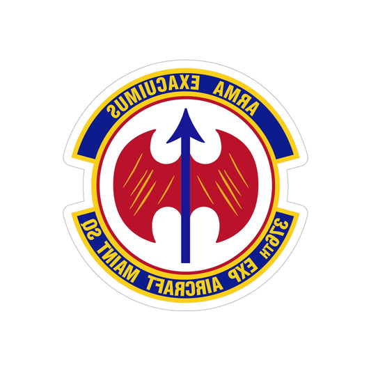 376th Expeditionary Aircraft Maintenance Squadron (U.S. Air Force) REVERSE PRINT Transparent STICKER-6" × 6"-The Sticker Space