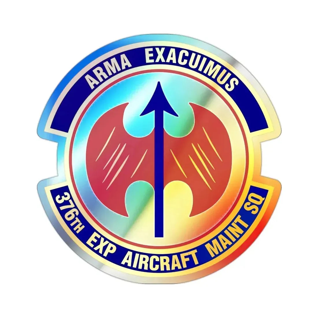 376th Expeditionary Aircraft Maintenance Squadron (U.S. Air Force) Holographic STICKER Die-Cut Vinyl Decal - The Sticker Space