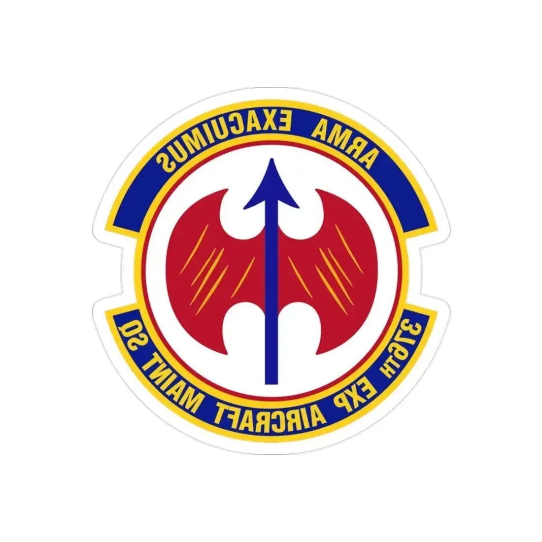 376th Expeditionary Aircraft Maintenance Squadron (U.S. Air Force) REVERSE PRINT Transparent Die-Cut STICKER 2 Inch Die-Cut Transparent - The Sticker Space