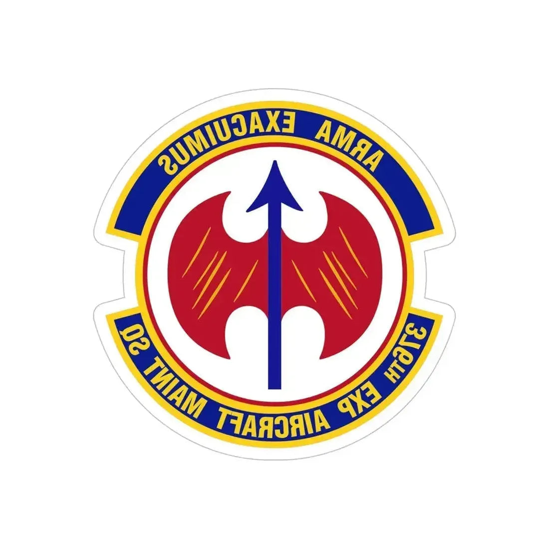 376th Expeditionary Aircraft Maintenance Squadron (U.S. Air Force) REVERSE PRINT Transparent Die-Cut STICKER 6 Inch Die-Cut Transparent - The Sticker Space