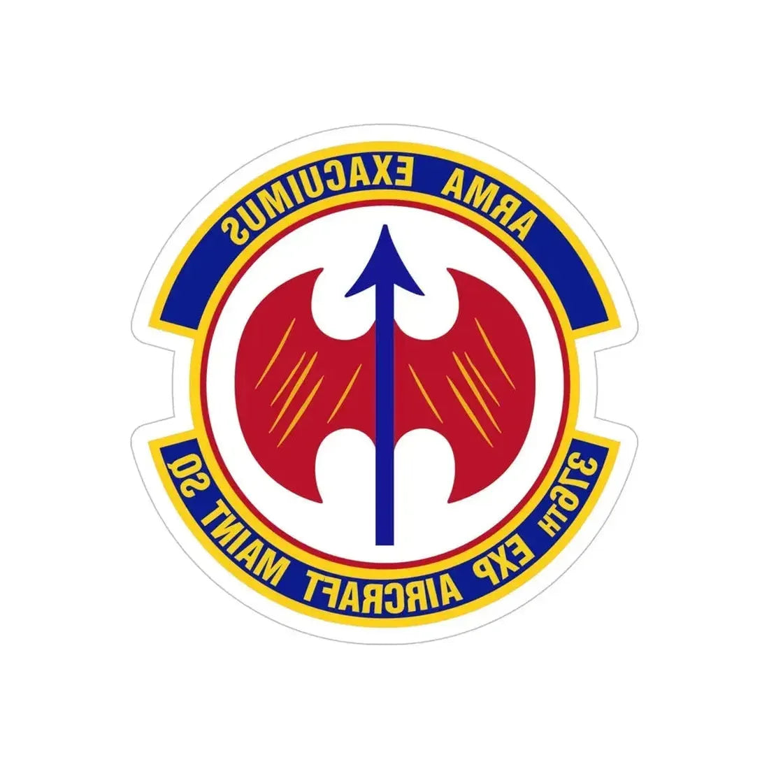 376th Expeditionary Aircraft Maintenance Squadron (U.S. Air Force) REVERSE PRINT Transparent Die-Cut STICKER - The Sticker Space