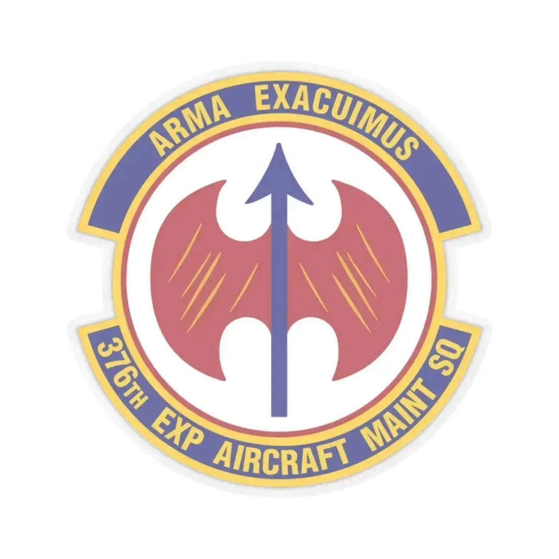 376th Expeditionary Aircraft Maintenance Squadron (U.S. Air Force) STICKER Vinyl Kiss-Cut Decal 2 Inch Transparent - The Sticker Space