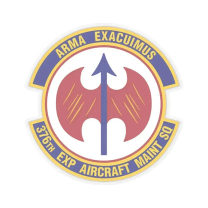376th Expeditionary Aircraft Maintenance Squadron (U.S. Air Force) STICKER Vinyl Kiss-Cut Decal 2 Inch Transparent - The Sticker Space