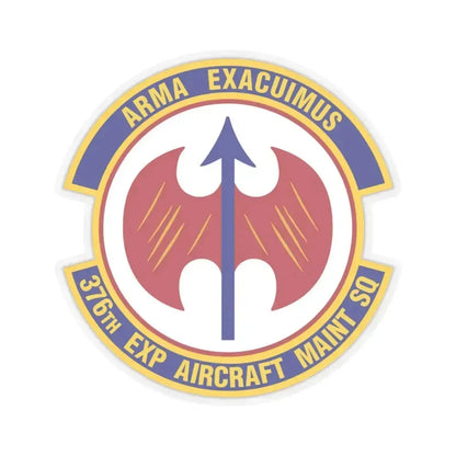 376th Expeditionary Aircraft Maintenance Squadron (U.S. Air Force) STICKER Vinyl Kiss-Cut Decal 3 Inch Transparent - The Sticker Space