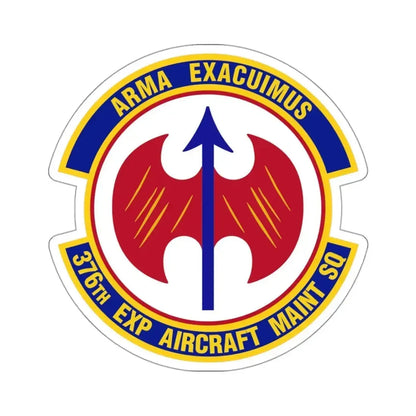 376th Expeditionary Aircraft Maintenance Squadron (U.S. Air Force) STICKER Vinyl Kiss-Cut Decal 3 Inch White - The Sticker Space