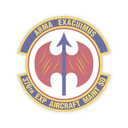376th Expeditionary Aircraft Maintenance Squadron (U.S. Air Force) STICKER Vinyl Kiss-Cut Decal 6 Inch Transparent - The Sticker Space