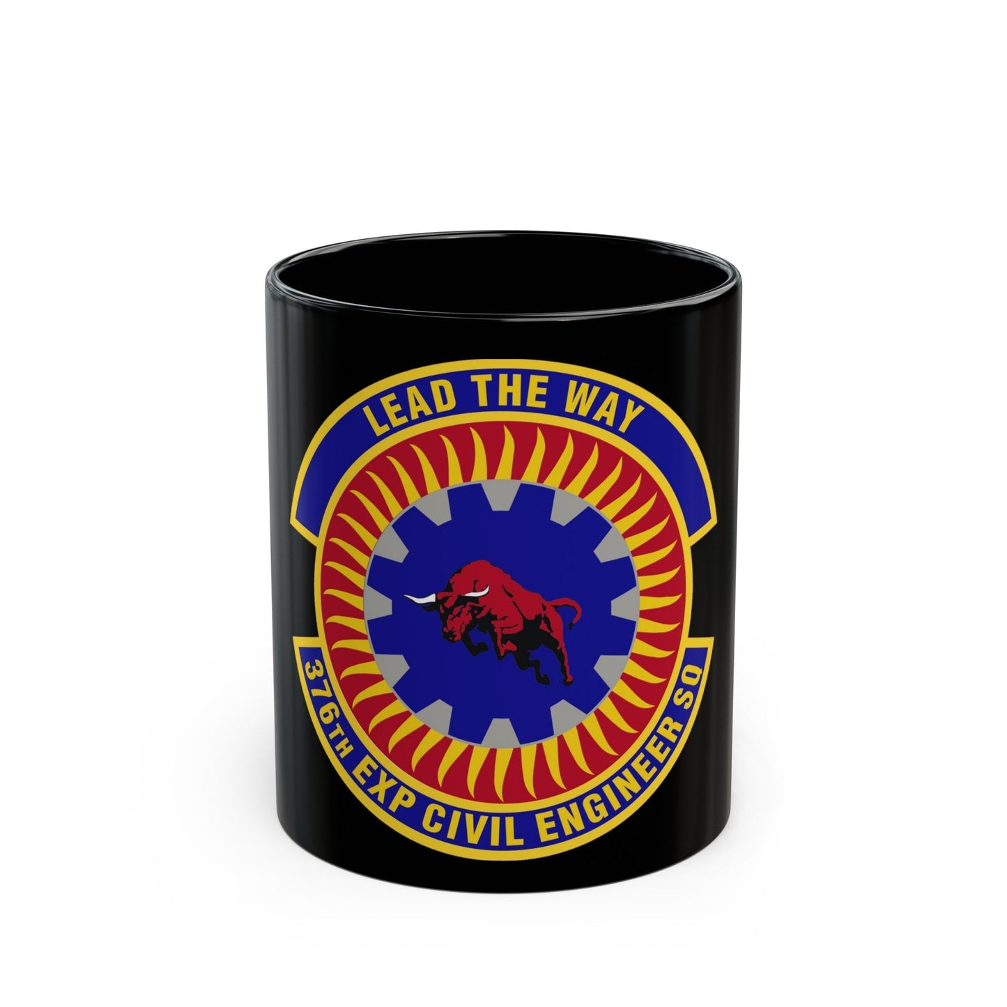 376th Expeditionary Civil Engineer Squadron (U.S. Air Force) Black Coffee Mug-11oz-The Sticker Space