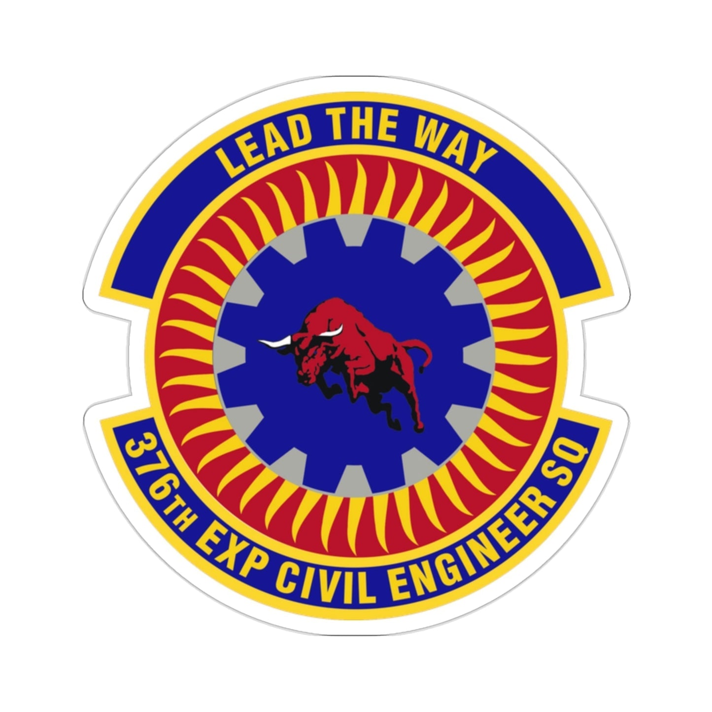 376th Expeditionary Civil Engineer Squadron (U.S. Air Force) STICKER Vinyl Die-Cut Decal-2 Inch-The Sticker Space