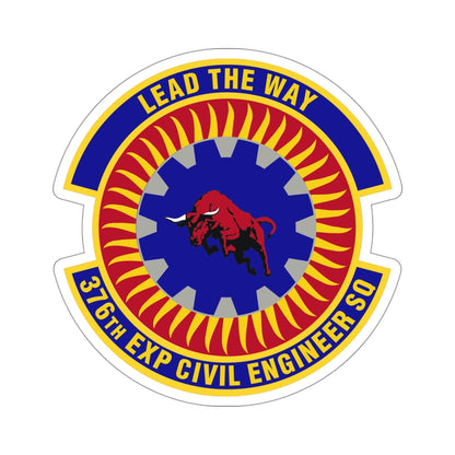 376th Expeditionary Civil Engineer Squadron (U.S. Air Force) STICKER Vinyl Die-Cut Decal-5 Inch-The Sticker Space