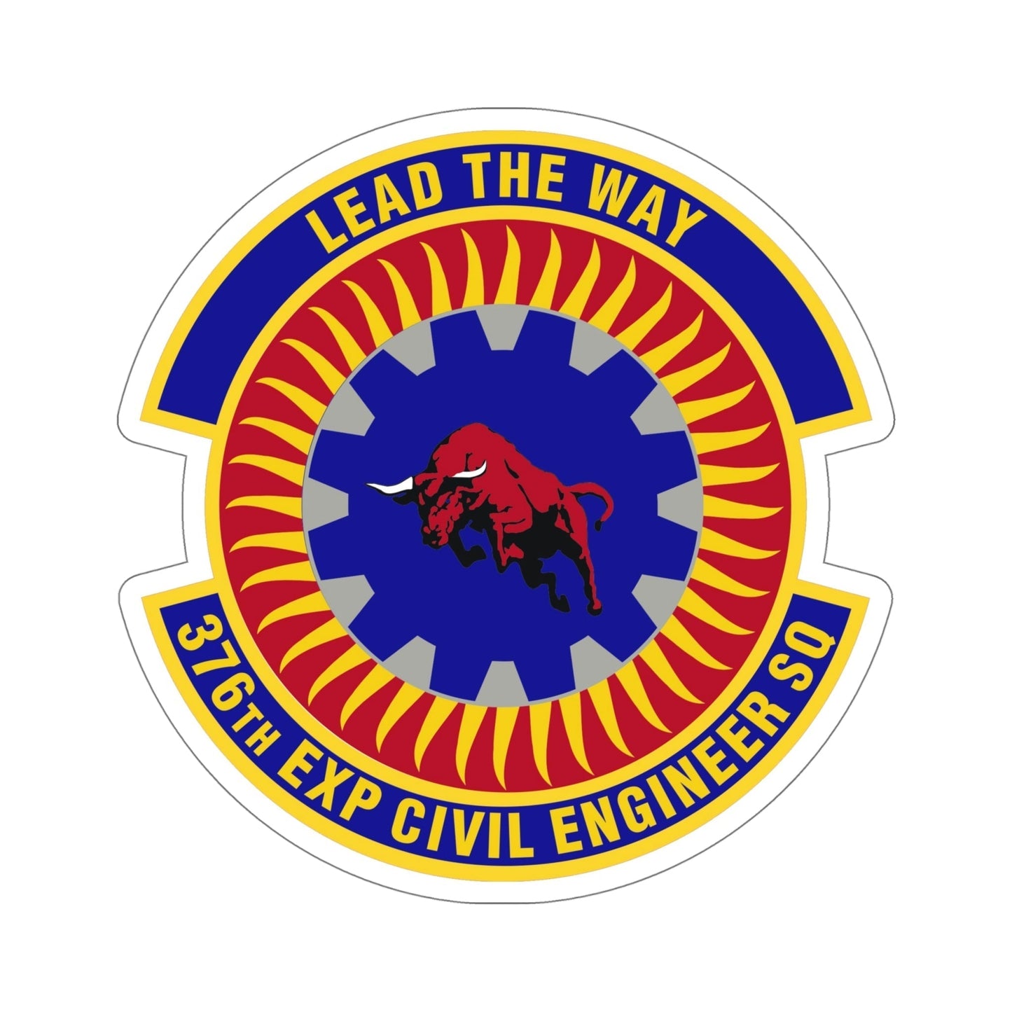 376th Expeditionary Civil Engineer Squadron (U.S. Air Force) STICKER Vinyl Die-Cut Decal-6 Inch-The Sticker Space