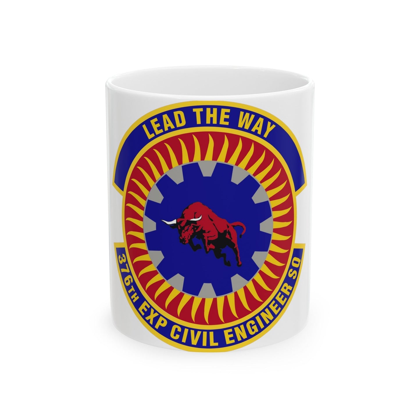 376th Expeditionary Civil Engineer Squadron (U.S. Air Force) White Coffee Mug-11oz-The Sticker Space