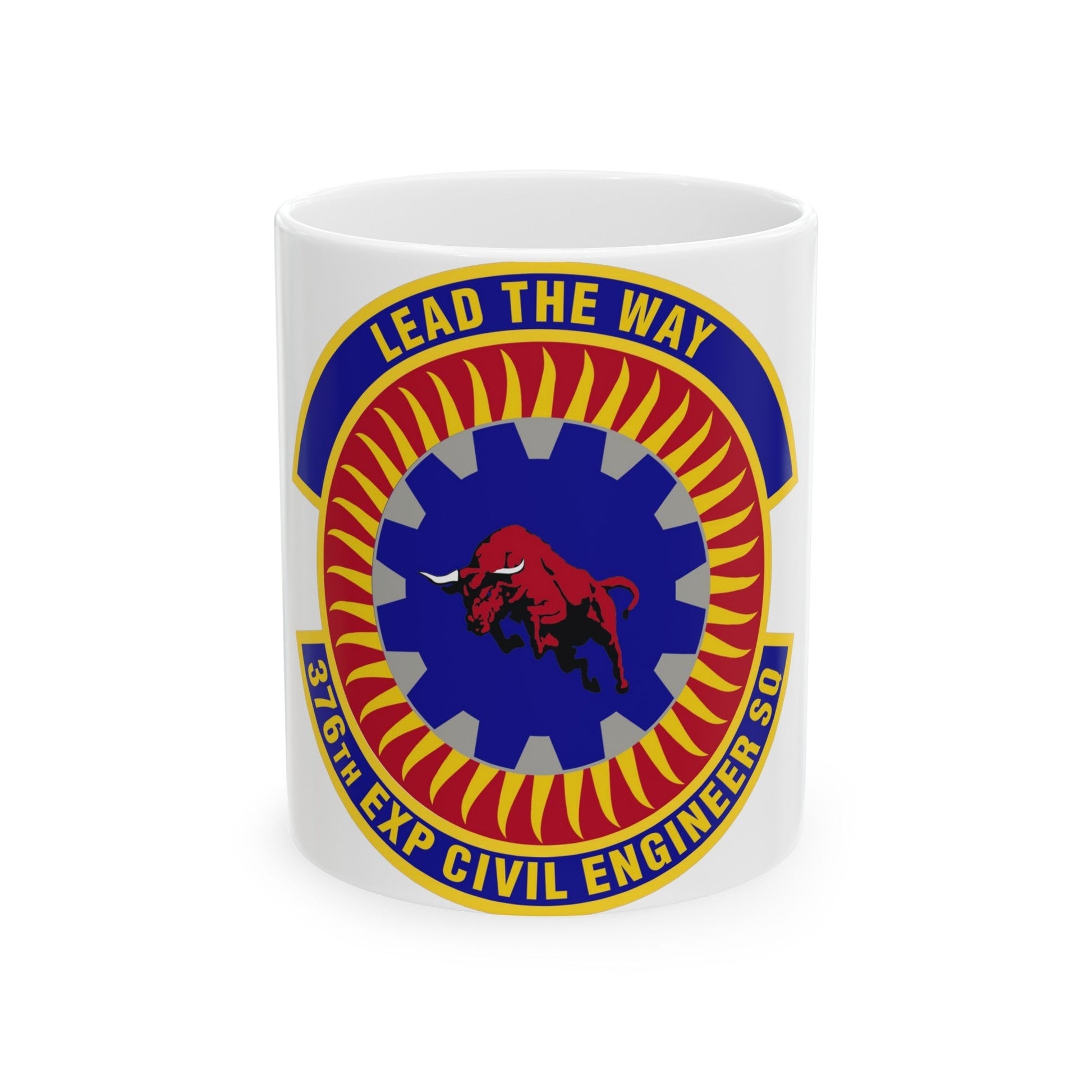 376th Expeditionary Civil Engineer Squadron (U.S. Air Force) White Coffee Mug-11oz-The Sticker Space