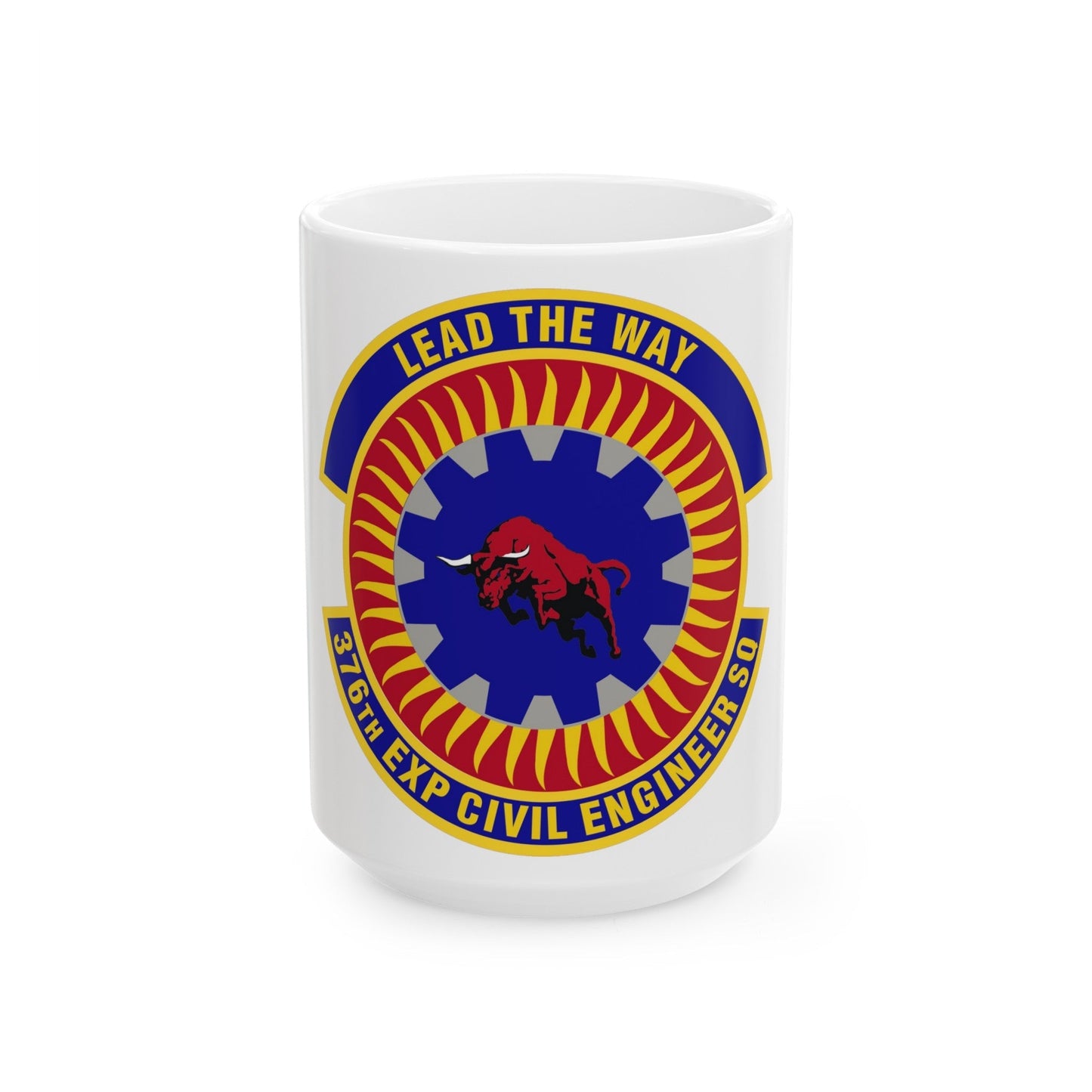 376th Expeditionary Civil Engineer Squadron (U.S. Air Force) White Coffee Mug-15oz-The Sticker Space