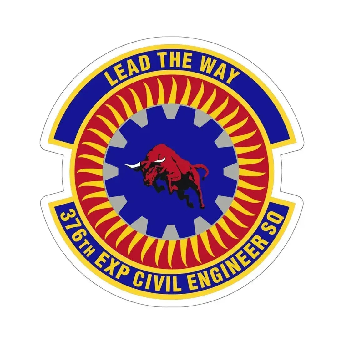 376th Expeditionary Civil Engineer Squadron (U.S. Air Force) STICKER Vinyl Die-Cut Decal - The Sticker Space
