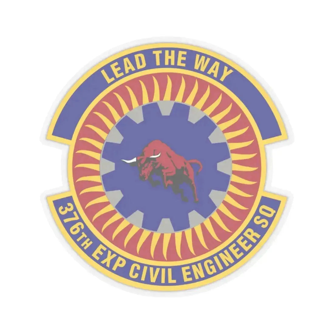 376th Expeditionary Civil Engineer Squadron (U.S. Air Force) STICKER Vinyl Kiss-Cut Decal - The Sticker Space