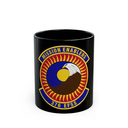 376th Expeditionary Force Support Squadron (U.S. Air Force) Black Coffee Mug-11oz-The Sticker Space