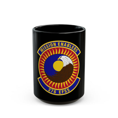 376th Expeditionary Force Support Squadron (U.S. Air Force) Black Coffee Mug-15oz-The Sticker Space