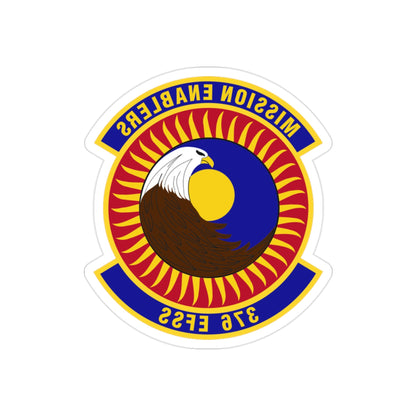 376th Expeditionary Force Support Squadron (U.S. Air Force) REVERSE PRINT Transparent STICKER-2" × 2"-The Sticker Space