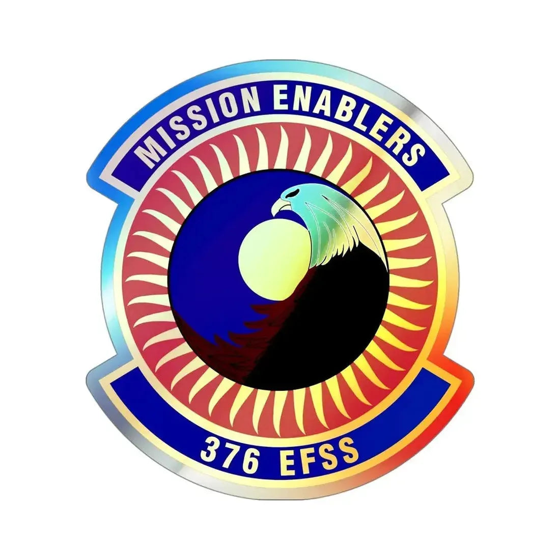 376th Expeditionary Force Support Squadron (U.S. Air Force) Holographic STICKER Die-Cut Vinyl Decal - The Sticker Space
