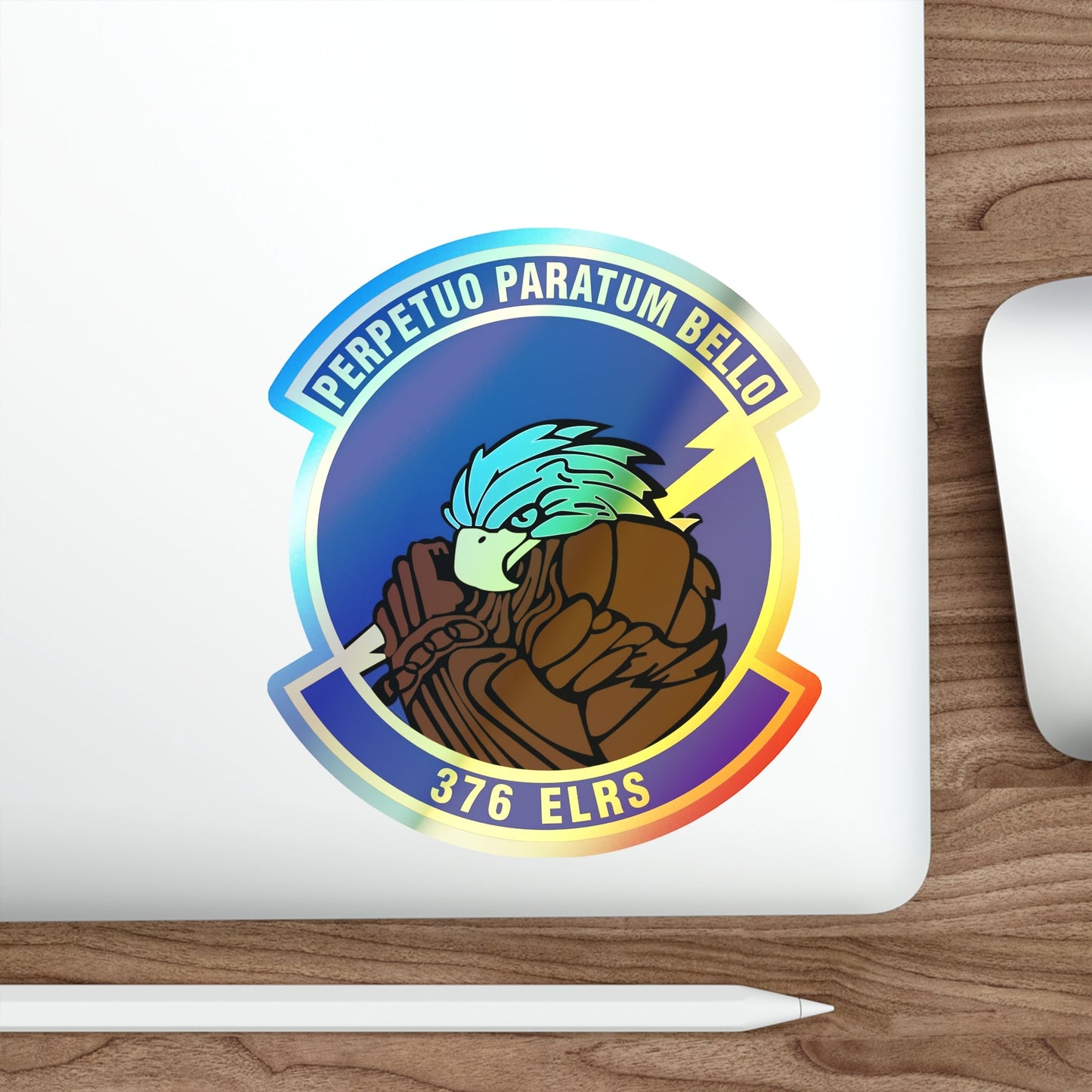 376th Expeditionary Logistics Readiness Squadron (U.S. Air Force) Holographic STICKER Die-Cut Vinyl Decal-The Sticker Space