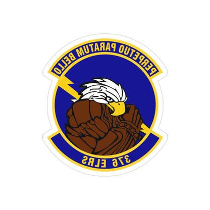 376th Expeditionary Logistics Readiness Squadron (U.S. Air Force) REVERSE PRINT Transparent STICKER-2" × 2"-The Sticker Space