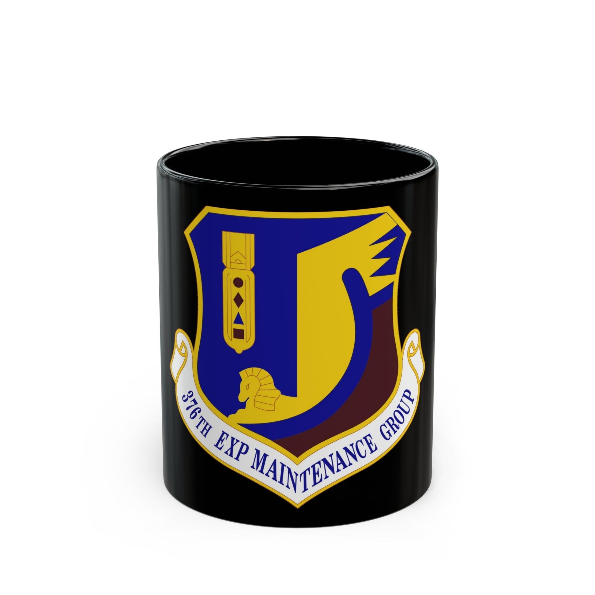 376th Expeditionary Maintenance Group (U.S. Air Force) Black Coffee Mug-11oz-The Sticker Space